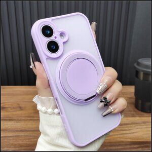 Light Purple Frosted Case with Circular Ring Kickstand